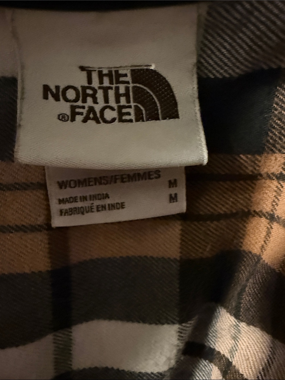 The North Face Men's Plaid Button-Down Shirt in Cream, Brown & Black - Picture 3 of 6